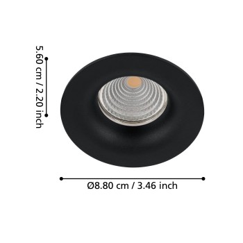 Spot incastrat LED SALICETO Eglo 33996, D8.8 cm, 6W