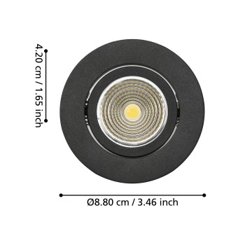 Spot incastrat LED SALICETO Eglo 33997, D8.8 cm, 6W