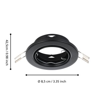 Set 3 spoturi incastrate AGULO 1 Eglo 75787, D8.5 cm, 3xGU10