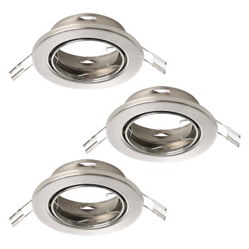 Set 3 spoturi incastrate AGULO 1 Eglo 75789, D8.5 cm, 3xGU10