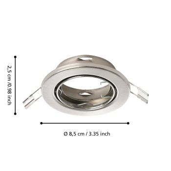 Set 3 spoturi incastrate AGULO 1 Eglo 75789, D8.5 cm, 3xGU10