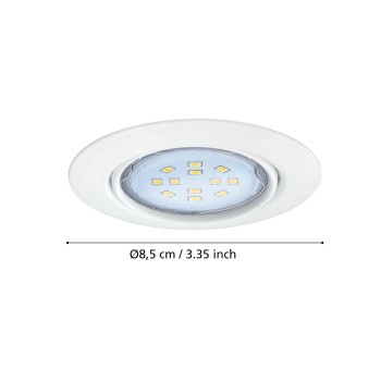 Set 3 spoturi incastrate PENETO Eglo 94406, D8.7 cm, 3xGU10