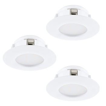 Set 3 spoturi incastrate LED PINEDA Eglo 95821, D7.8 cm, 3x4.9W