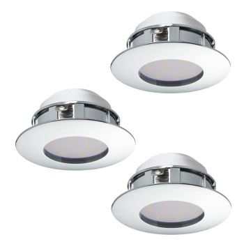 Set 3 spoturi incastrate LED PINEDA Eglo 95822, D7.8 cm, 3x4.9W