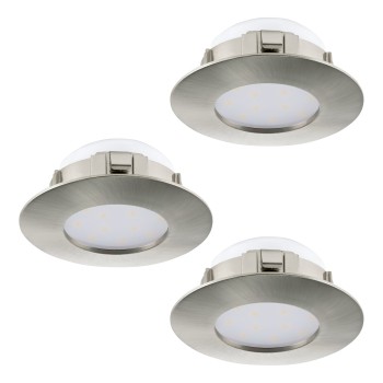 Set 3 spoturi incastrate LED PINEDA Eglo 95823, D7.8 cm, 3x4.9W