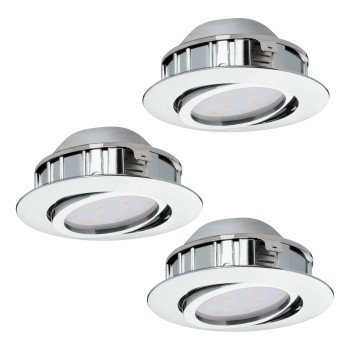 Set 3 spoturi incastrate LED PINEDA Eglo 95852, D8.4 cm, 3x4.9W