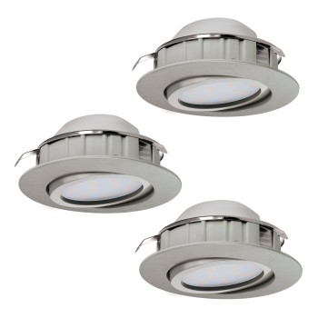 Set 3 spoturi incastrate LED PINEDA Eglo 95853, D8.4 cm, 3x4.9W