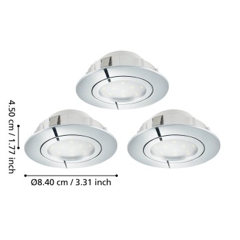 Spot incastrat LED PINEDA Eglo 95856, D8.4 cm, 5.5W