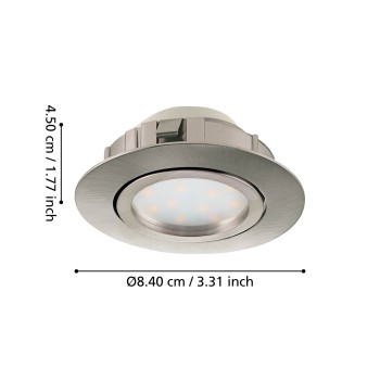 Set 3 spoturi incastrate LED PINEDA Eglo 95858, D8.4 cm, 3x5.5W