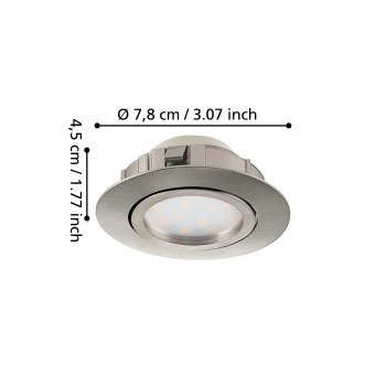 Set 3 spoturi incastrate LED PINEDA Eglo 95859, D8.4 cm, 3x5.5W