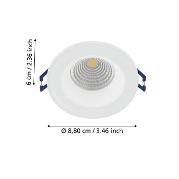 Spot incastrat LED SALABATE Eglo 98238, D8.8 cm, 6W