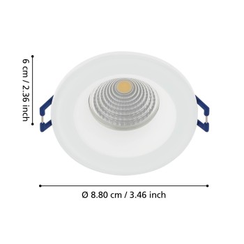 Spot incastrat LED SALABATE Eglo 98241, D8.8 cm, 6W