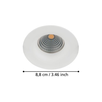 Spot incastrat LED SALICETO Eglo 98243, D8.8 cm, 6W