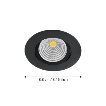 Spot incastrat LED SALICETO Eglo 98609, D8.8 cm, 6W