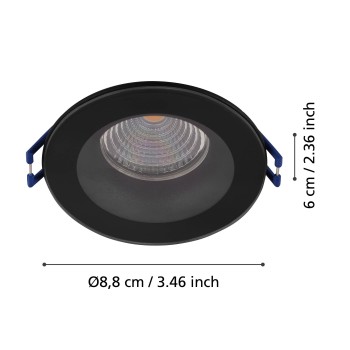 Spot incastrat LED SALABATE Eglo 99494, D8.8 cm, 6W