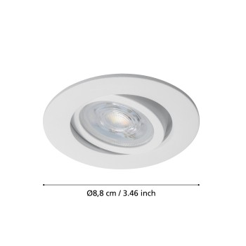 Spot incastrat LED SALICETO-Z Eglo 99671, D8.8 cm, 4.7W