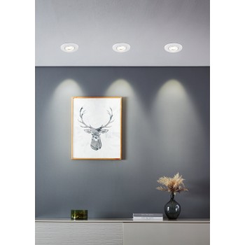 Set 7 spoturi incastrate LED GEDREZ Eglo 300186, D9 cm, 7x4.9W