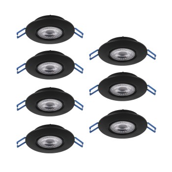 Set 7 spoturi incastrate LED GEDREZ Eglo 300191, D9 cm, 7x4.9W