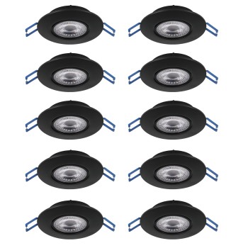 Set 10 spoturi incastrate LED GEDREZ Eglo 300192, D9 cm, 10x4.9W