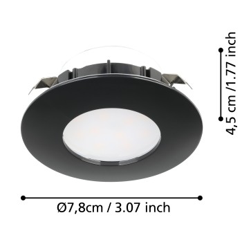 Spot incastrat LED PINEDA Eglo 900743, D7.8 cm, 4.9W
