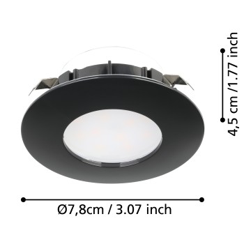 Set 3 spoturi incastrate LED PINEDA Eglo 900744, D7.8 cm, 3x4.9W