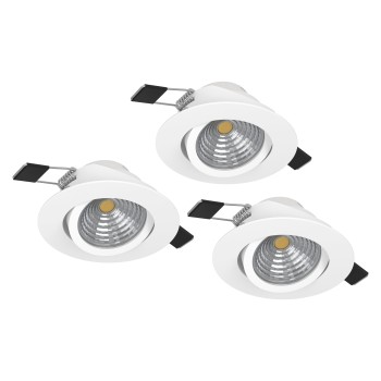Set 3 spoturi incastrate LED SALICETO Eglo 900745, D8.8 cm, 3x6W