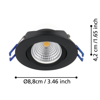 Set 3 spoturi incastrate LED SALICETO Eglo 900747, D8.8 cm, 3x6W