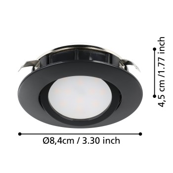 Spot incastrat LED PINEDA Eglo 900748, D8.4 cm, 5.5W