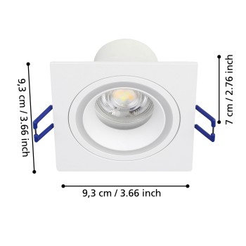 Spot incastrat LED CAROSSO-Z Eglo 900765, 9.3x9.3 cm, 4.7W