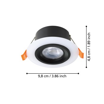 Spot incastrat LED CALONGE Eglo 900914, D10 cm, 4.8W