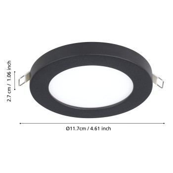 Spot incastrat LED FUEVA FLEX Eglo 900931, D11.7 cm, 5.5W