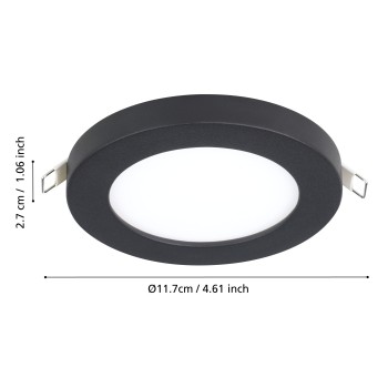 Spot incastrat LED FUEVA FLEX Eglo 900934, D11.7 cm, 5.5W