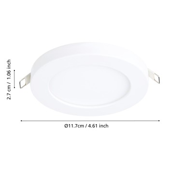 Spot incastrat LED FUEVA FLEX Eglo 900935, D11.7 cm, 5.5W