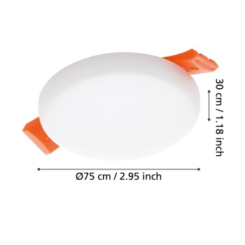 Spot incastrat LED RAPITA Eglo 900962, D7.5 cm, 4.5W