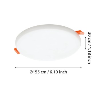 Spot incastrat LED RAPITA Eglo 900964, D15.5 cm, 11.5W