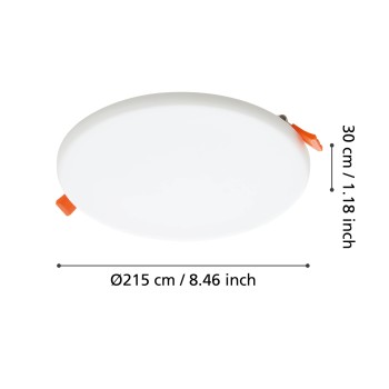 Spot incastrat LED RAPITA Eglo 900965, D21.5 cm, 18W