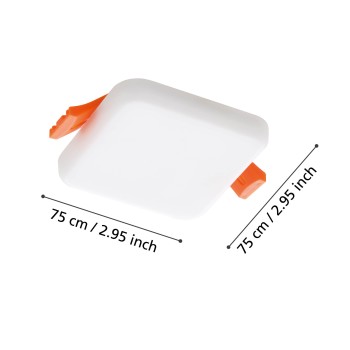 Spot incastrat LED RAPITA Eglo 900966, 7.5x7.5 cm, 4.5W