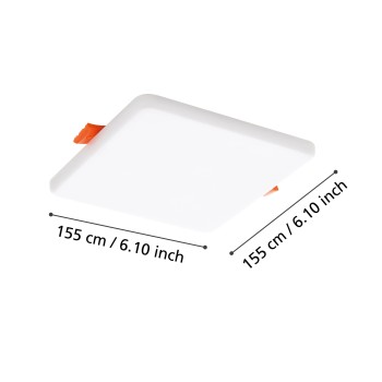 Spot incastrat LED RAPITA Eglo 900968, 15.5x15.5 cm, 11.5W