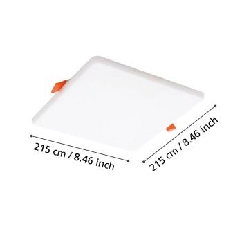 Spot incastrat LED RAPITA Eglo 900969, 21.5x21.5 cm, 18W