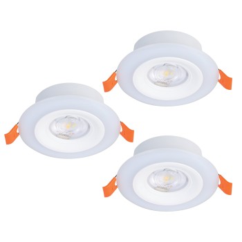 Set 3 spoturi incastrate LED CALONGE RGB Eglo 901117, D9.8 cm, 3x3.8W