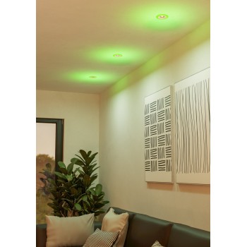 Set 3 spoturi incastrate LED CALONGE RGB Eglo 901117, D9.8 cm, 3x3.8W