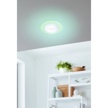 Set 3 spoturi incastrate LED CALONGE RGB Eglo 901117, D9.8 cm, 3x3.8W