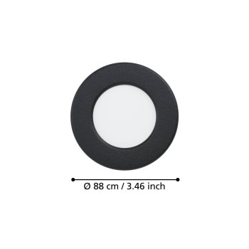 Set 3 spoturi incastrate LED FUEVA 6 Eglo 901385, D8.8 cm, 3x3.7W