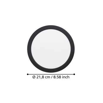 Spot incastrat LED FUEVA 6 Eglo 901389, D21.6 cm, 18.5W