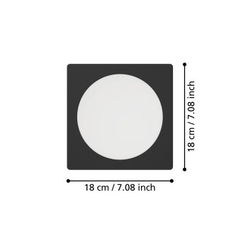 Spot incastrat LED FUEVA 6 Eglo 901392, 16.6x16.6 cm, 10.5W