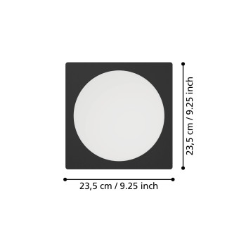 Spot incastrat LED FUEVA 6 Eglo 901393, 21.6x21.6 cm, 18.5W