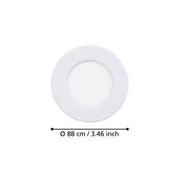 Set 3 spoturi incastrate LED FUEVA 6 Eglo 901394, D8.8 cm, 3x3.7W