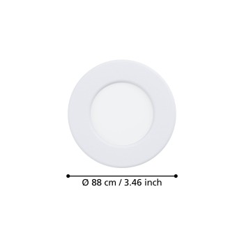 Spot incastrat LED FUEVA 6 Eglo 901395, D8.8 cm, 3.7W