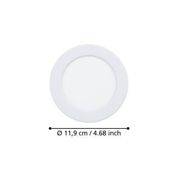 Spot incastrat LED FUEVA 6 Eglo 901396, D11.9 cm, 6.3W