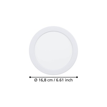 Spot incastrat LED FUEVA 6 Eglo 901397, D16.8 cm, 10.5W